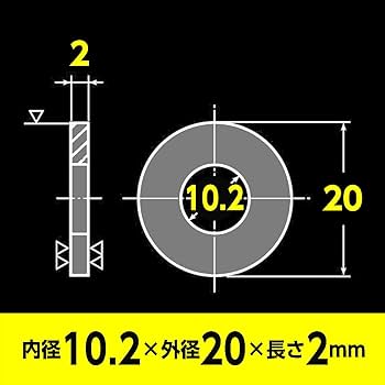 ステンレスカラー内径10ｍｍ×外径16ｍｍ×長さ35ｍｍ×1ケ　合計3点 Amazon.co.jp: ネジの永井 スペーサー ステンレス 内径10.2mm 外