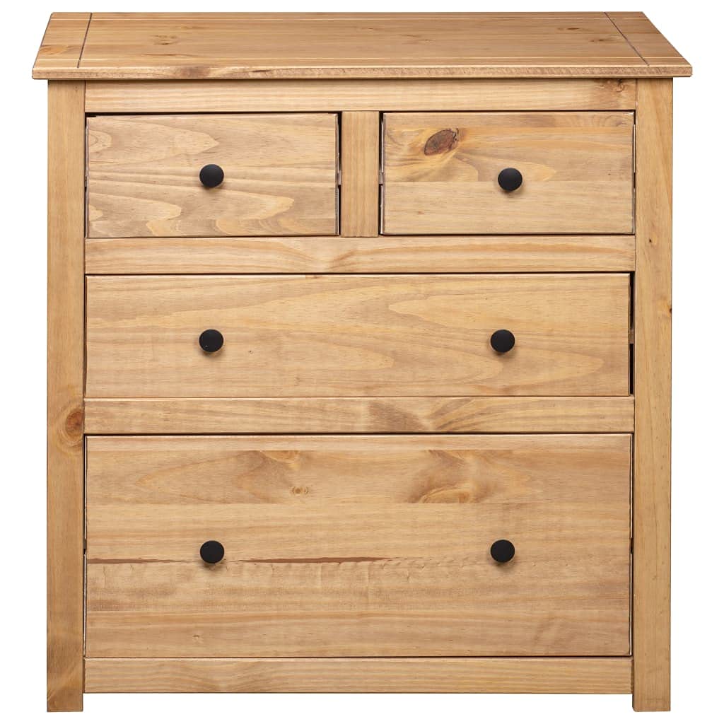 Aparador de madera maciza, 80 x 40 x 83 cm, de pino Panamá, natural, para cocina, pasillo, salón, dormitorio, rústico, resistente, ahorra espacio