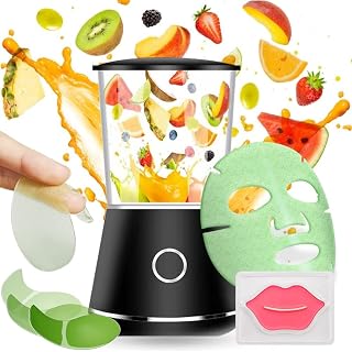 Yuffoo Máquina de máscara facial multifuncional 3 em 1, máquina de tratamento facial automática faça você mesmo, máquina de fazer máscara facial com 3 peças (olho e rosto labial) para