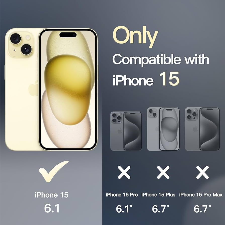 Amazon.com: JETech Magnetic Case for iPhone 15 6.1-Inch