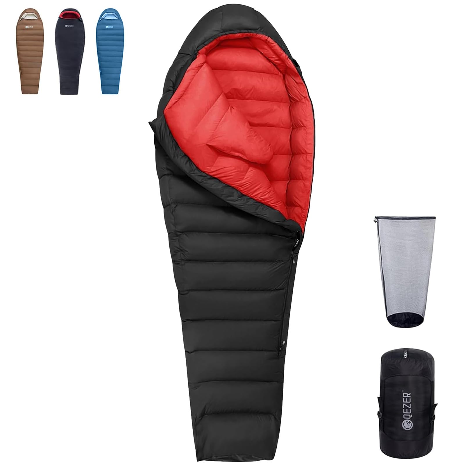 Winter Sleeping Bag for Adults, Lightweight Down Sleeping Bag -20 Degree for Cold Weather Camping and Mountaineering Outdoor with 650 FP Duck Down