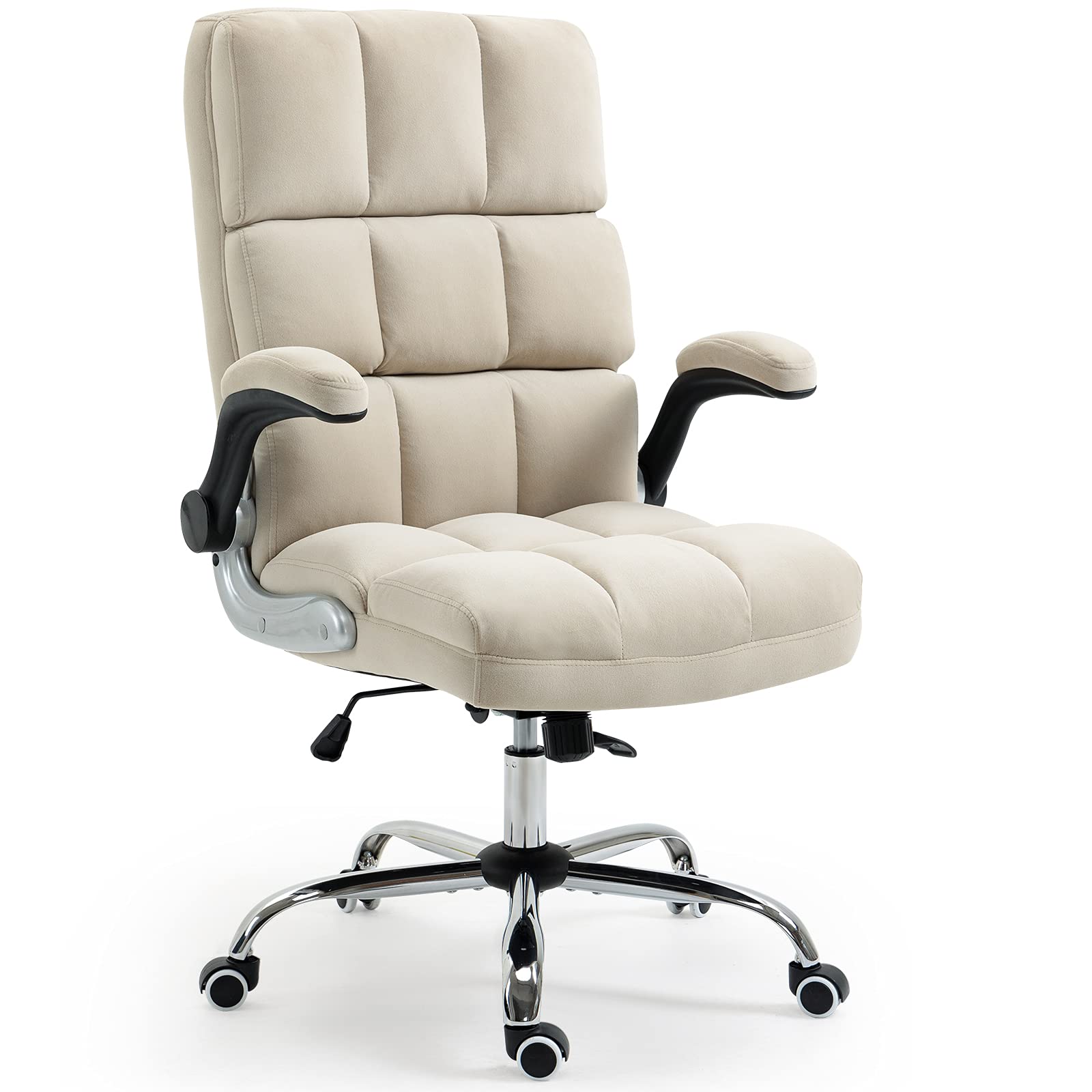 Buy AVAWING Velvet Office Chair w/Wheels, Executive Computer Desk Chair