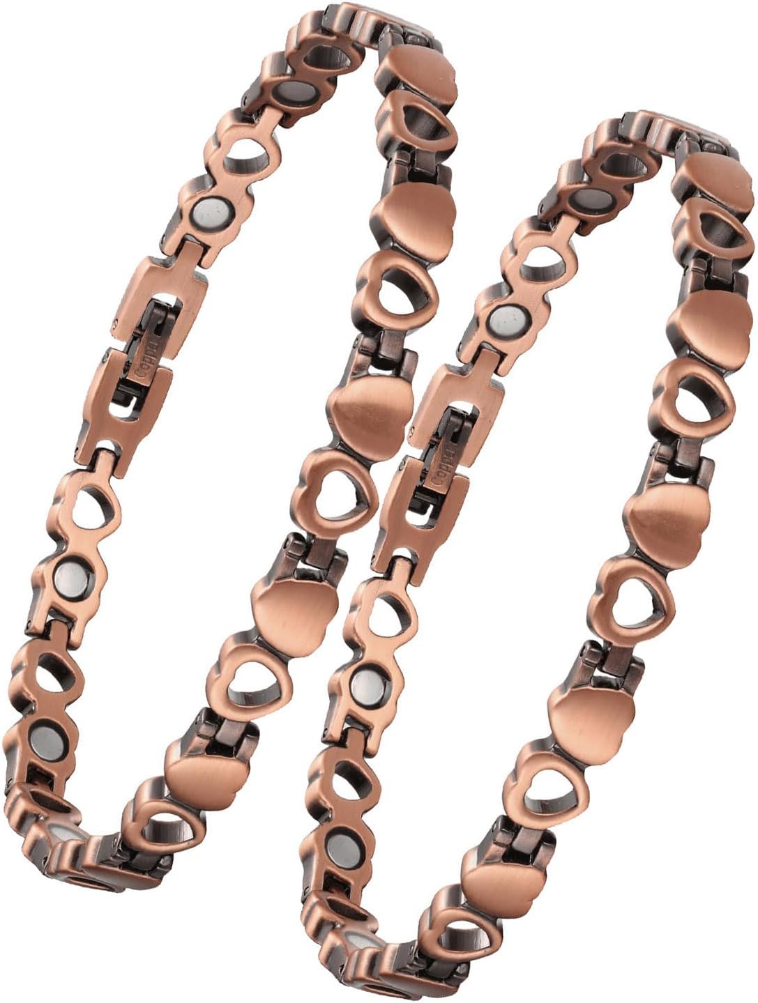 Copper Bracelet for Women Neodymium Lympunclog | 99.99% Pure Copper Megnc Bangle, Pulsera de Cobre Para Mujer, Adjustable with Sizing Tool