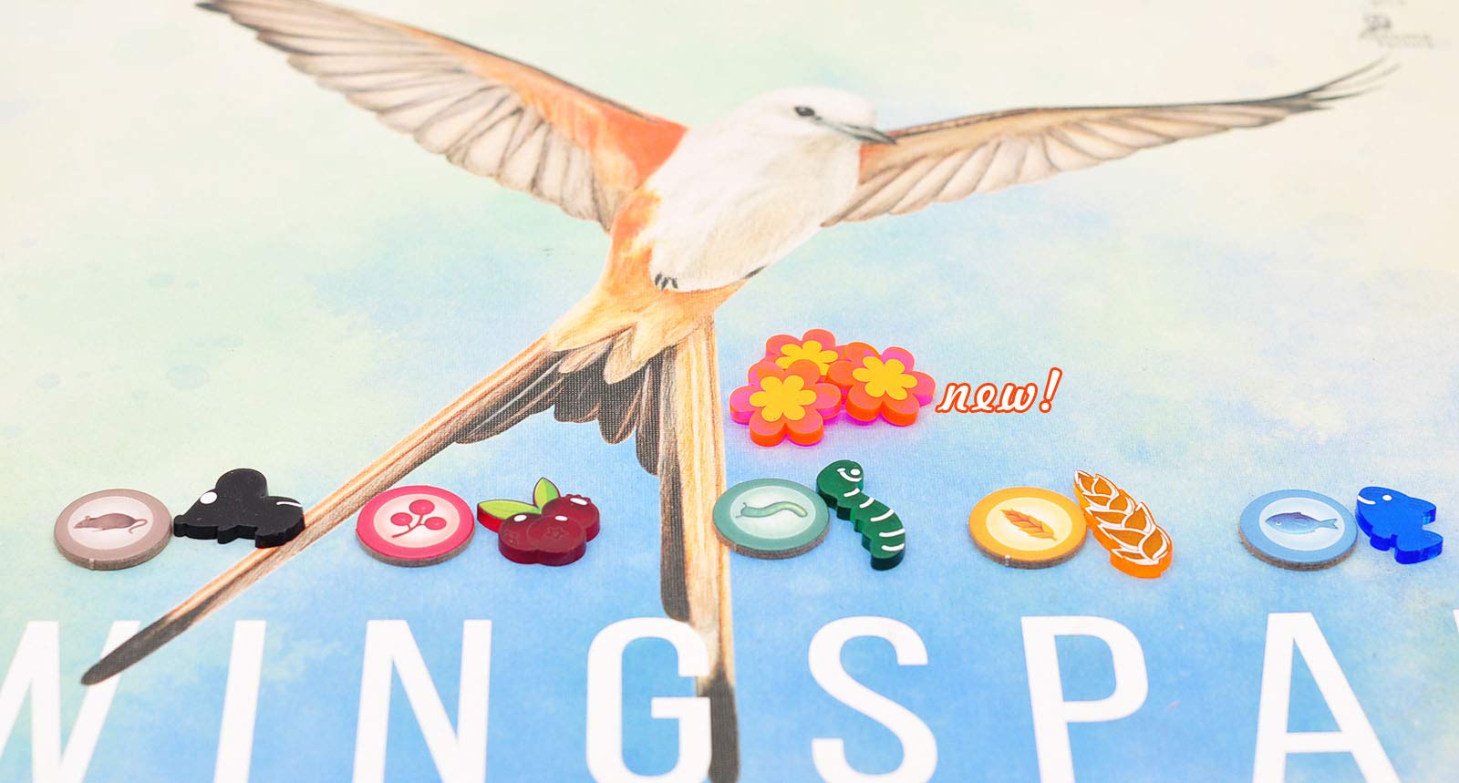 Wingspan Food Resource Tokens with Storage Box Set of 126 Acrylic Laser