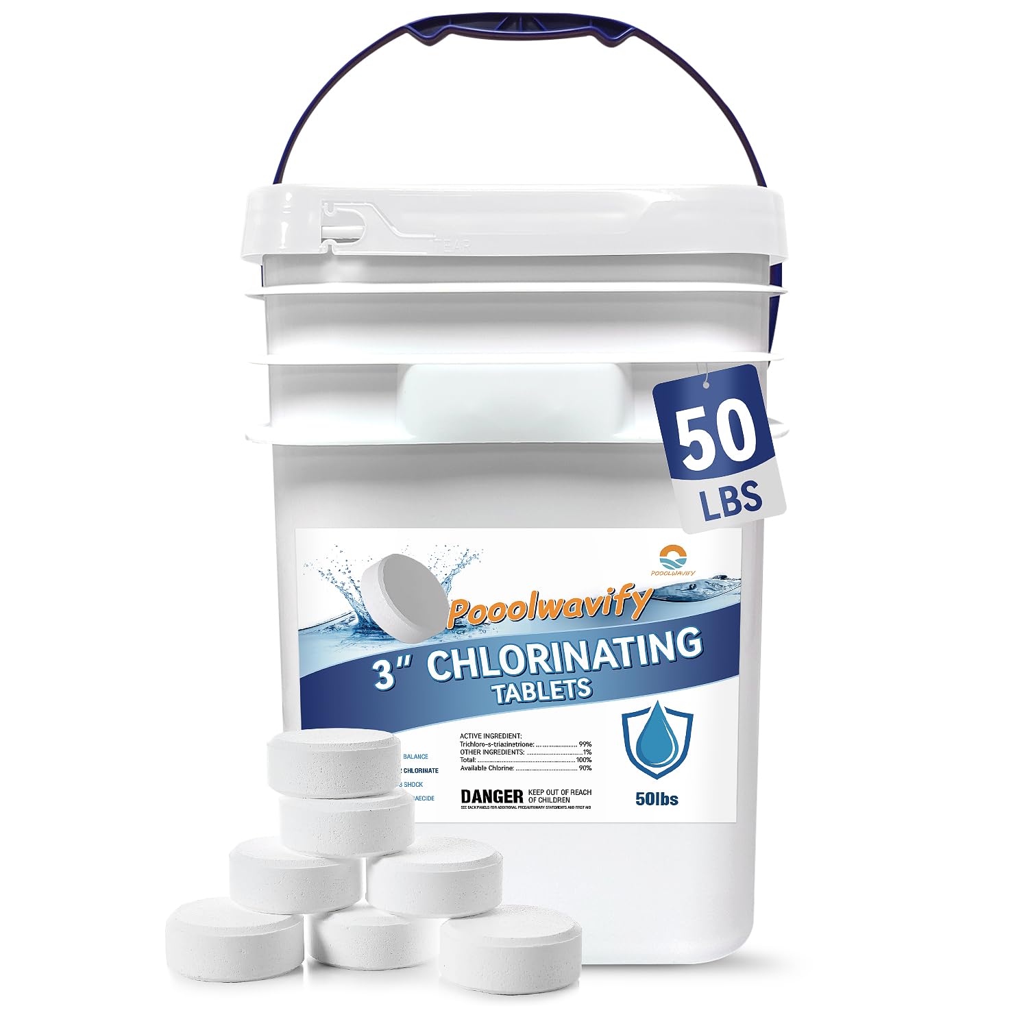 PooolWavify 3 Inch Chlorine Tablets