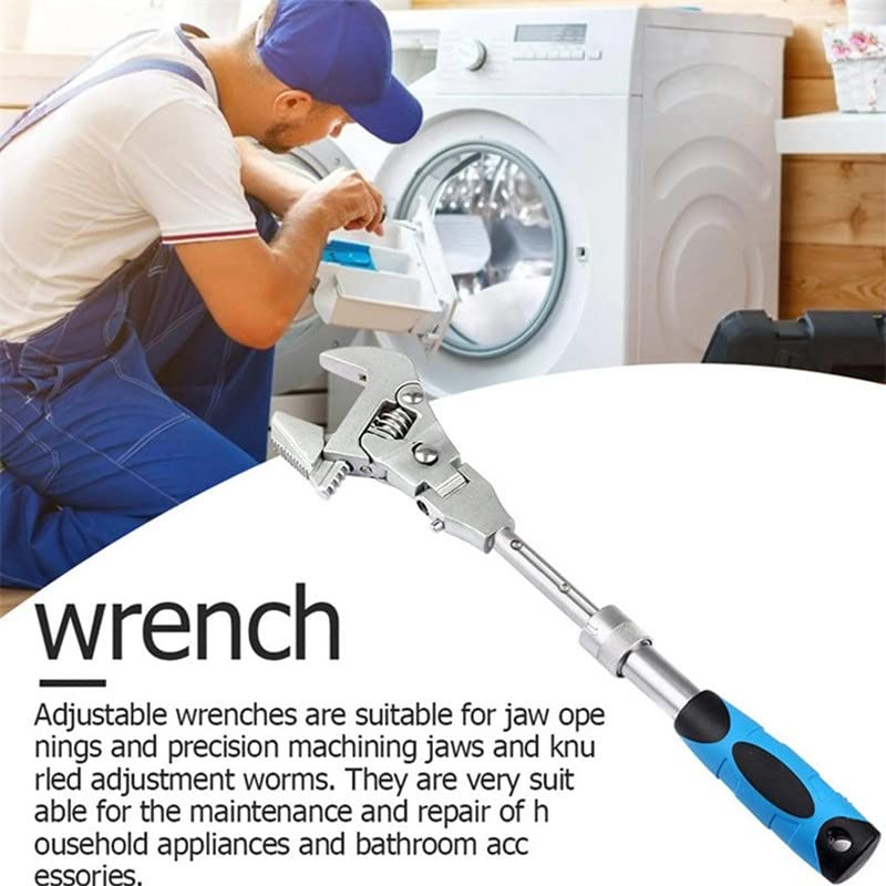 Llave ajustable 5 en 1, llave dinamométrica de 10 pulgadas, llave universal de trinquete curvado, llave plegable de 180 grados, herramienta manual para plomería, reparación de automóviles y mantenim