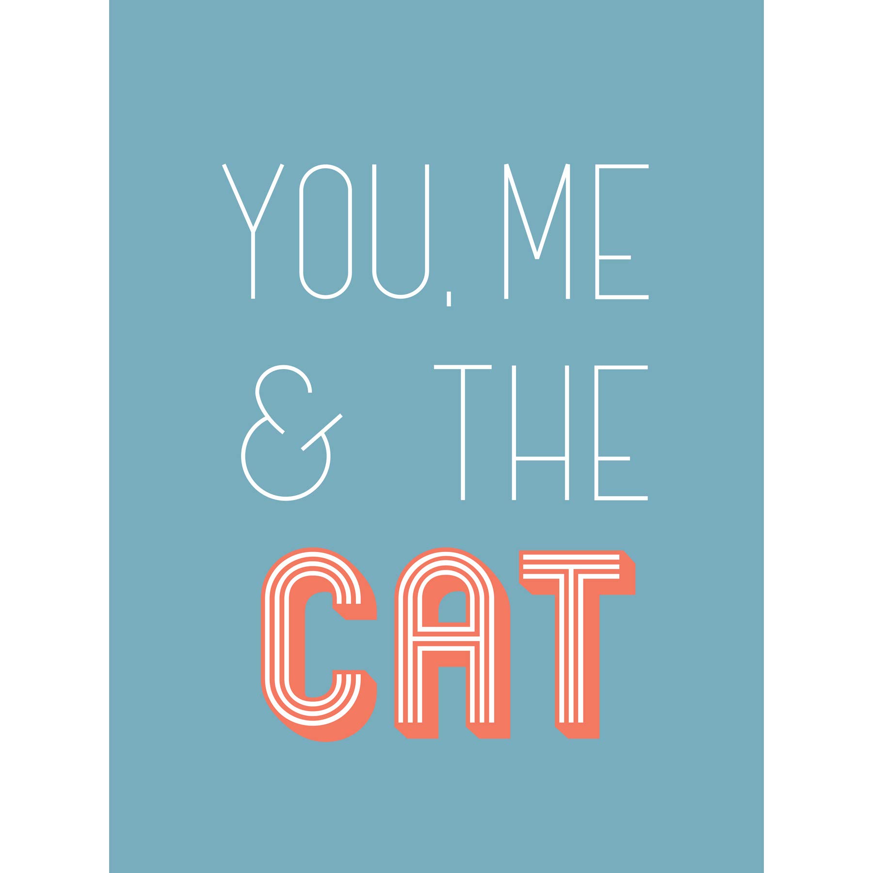 Wee Blue Coo You Me The Cat Large Canvas Wall Art Print