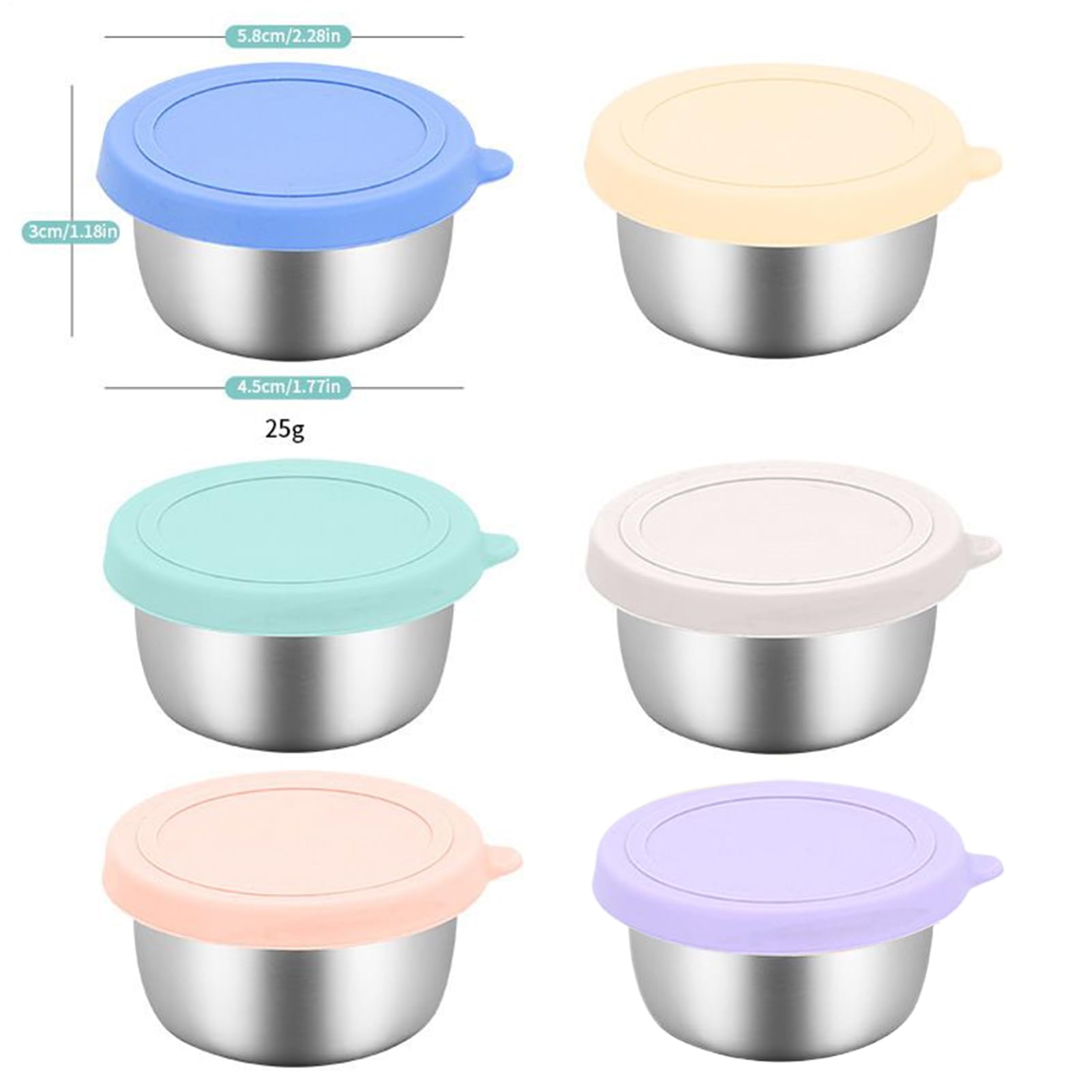 Contenitori Per Condimento Insalata Con Coperchi Riutilizzabili Ermetici