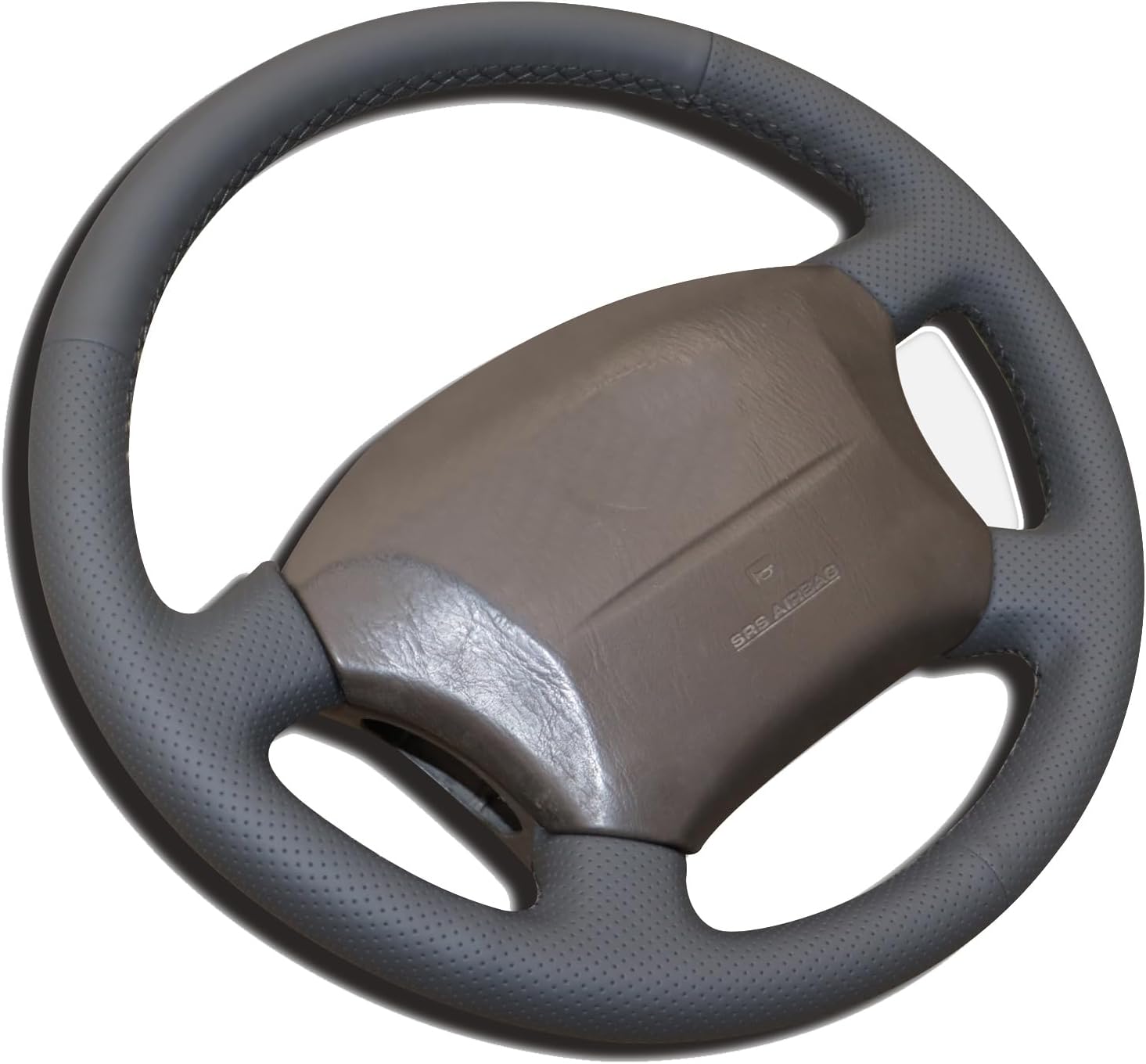 Custom Genuine Leather Steering Wheel Cover for Toyota Land Cruiser 1995 1996 1997 1998 1999 2000 2001 2002 Lexus LX 450 1996 1997 / LX 470 1998-2002 / Lexus LS400 1996-2000 Accessories