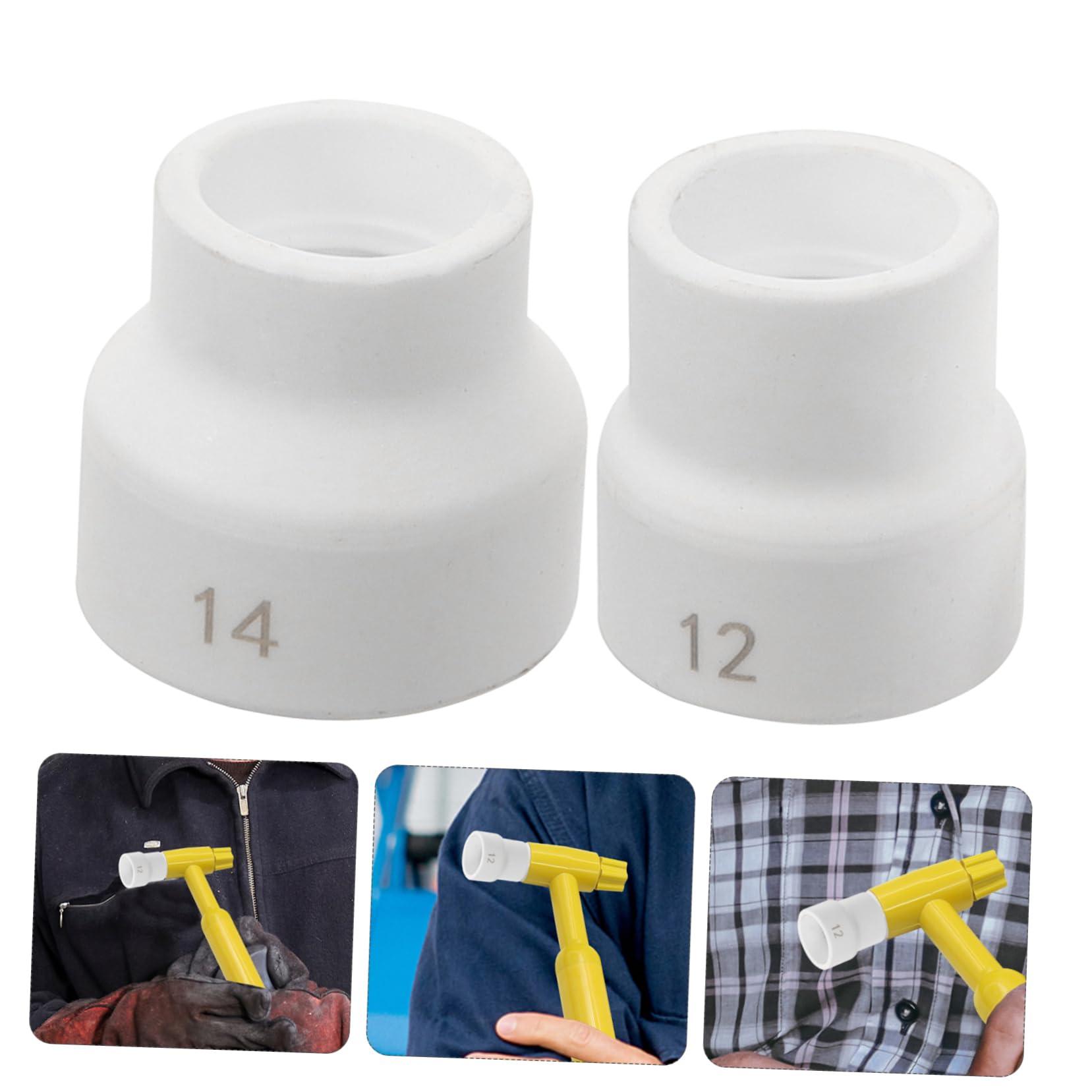 8piezas Taza De Repuesto Para Antorcha Tig Boquilla Cerámica De Oxido Para Compatible Soldadura De Alta Temperatura