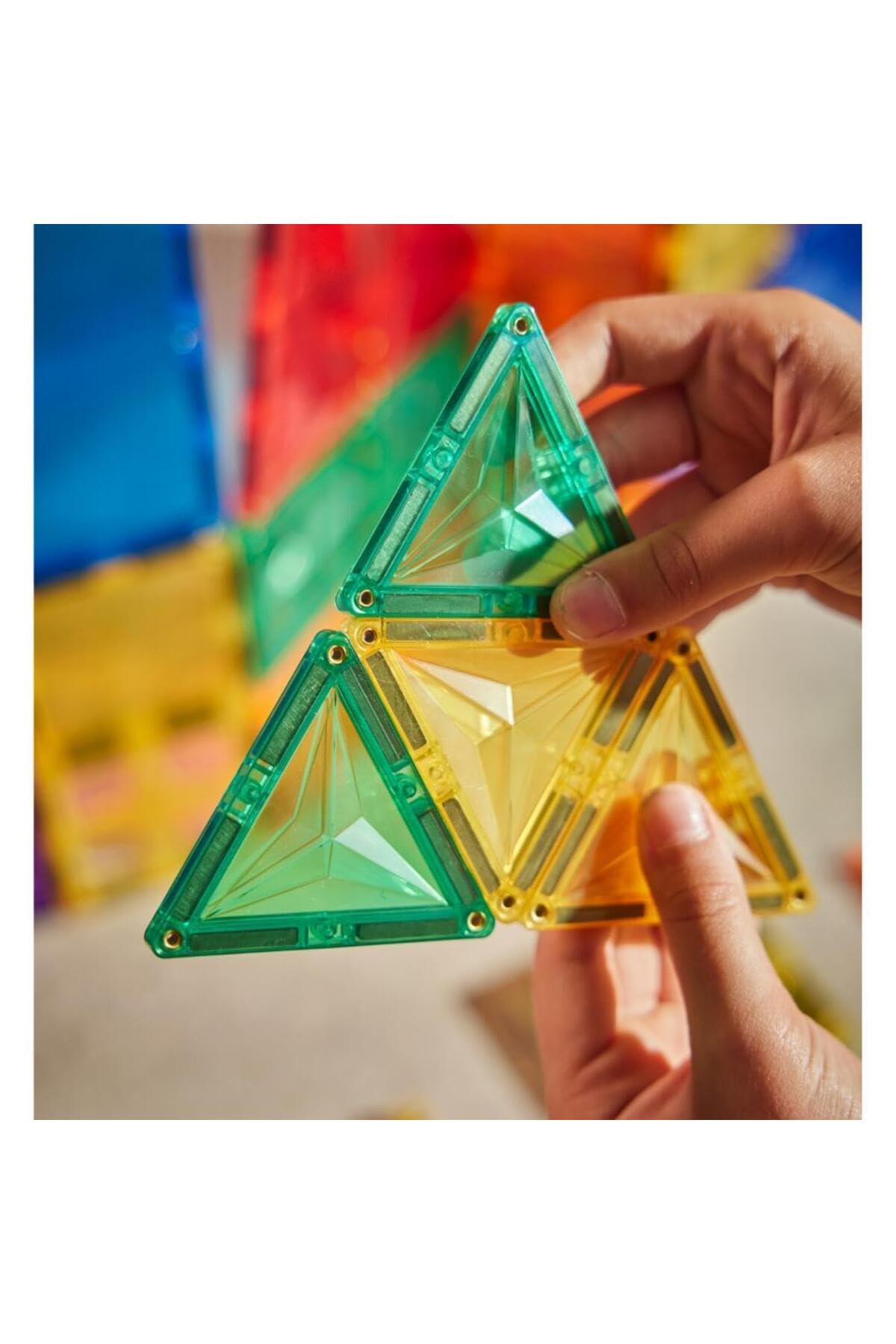 Erfindungs-Bausatz in Knallfarben 110 Teile, langlebiges Magnetspielzeug, Robustes Lernspielzeug, erweiterbare Sets, für Kinder ab 3 Jahren
