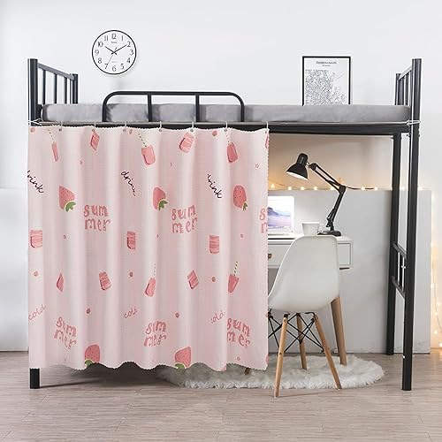 Vista 14 de ITODA Cortinas de cama con parte inferior de litera para dormitorio, a prueba de polvo, transpirable, toldo de cama individual, cortina de tela