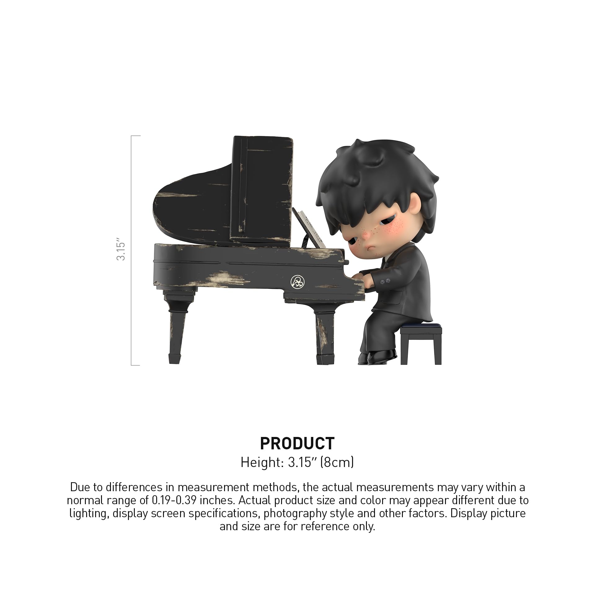 POP MART Hirono The Pianist Figure フィギュア POP MART Hirono The Pianist Figure, 3.15 inches Height, Toys for