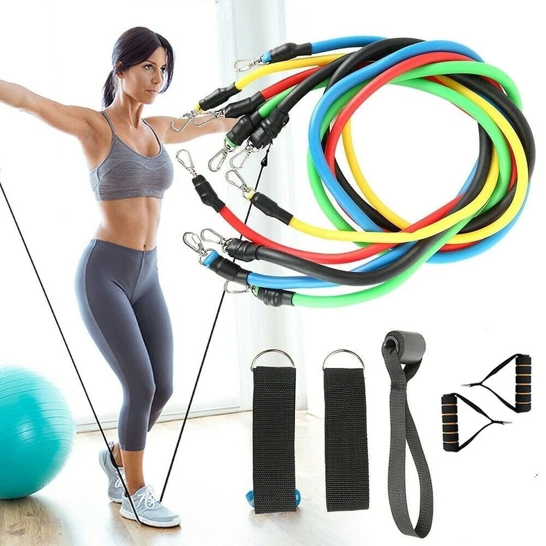 Burney Resistance Bands Set, Exercise Bands with Door Anchor, Handles, Waterproof Carry Bag, Legs Ankle Straps for Resistance Training, Physical Therapy, Home Workouts, Yoga for Men and Women (B08HG11TXH) Amazon Price History, Amazon Price Tracker