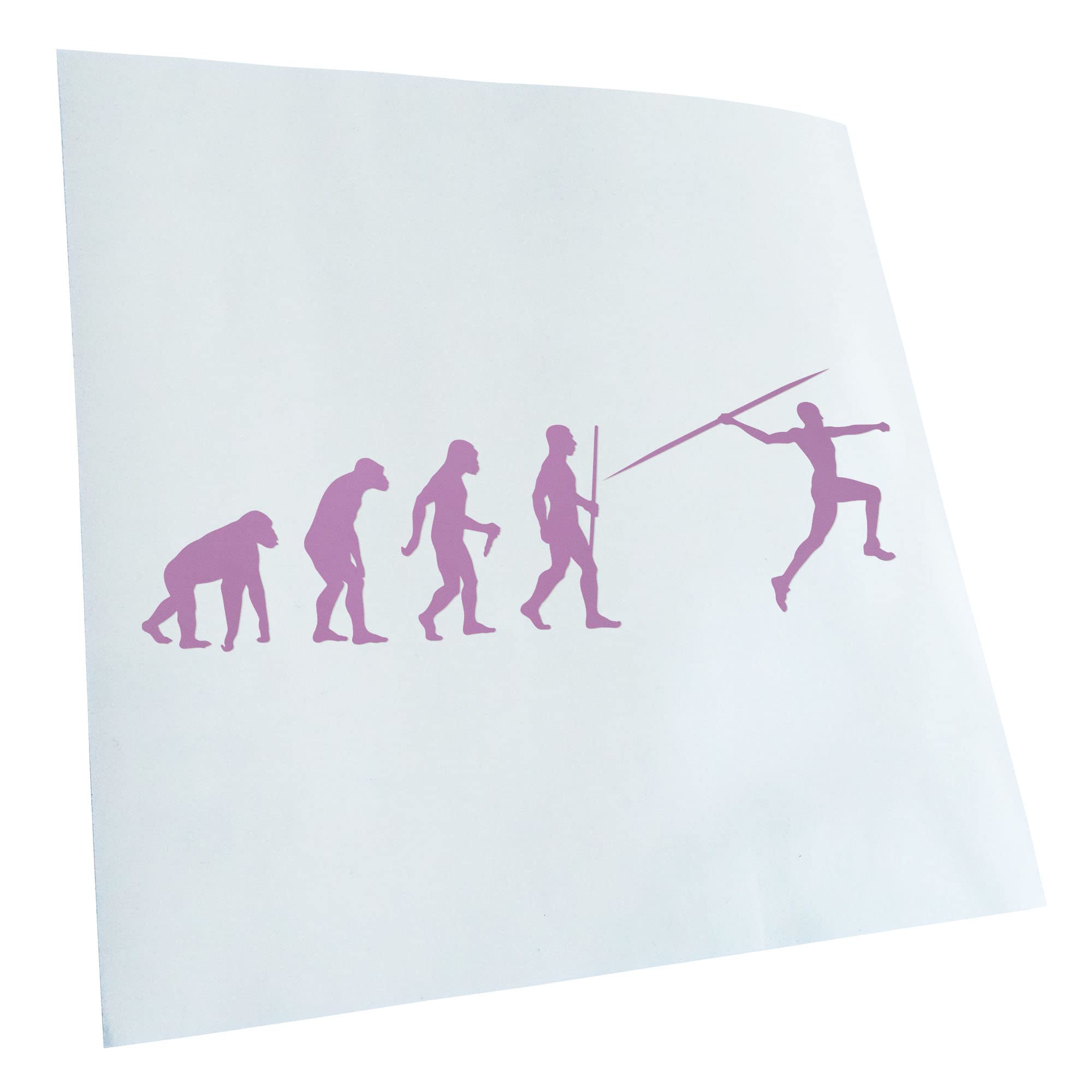 Kiwistar - Car Sticker - Javelin Throw Evolution - Lilac - 24 x 8 cm - Rear Window Car Sticker Weatherproof for Car Truck Moped Truck - Sticker Exterior Self-Adhesive Tuning Accessories for Windows