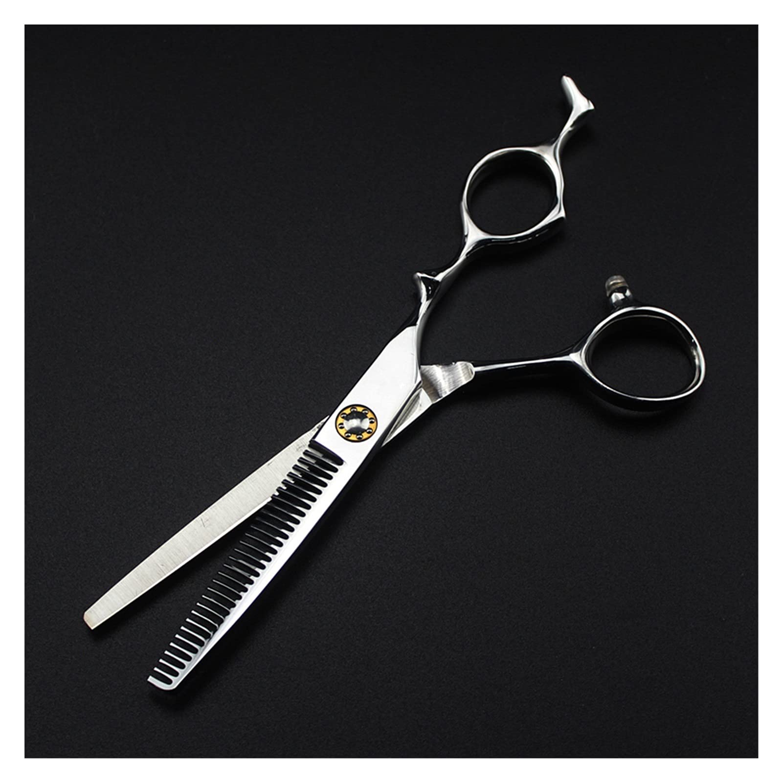 Ciseaux d'argent de 6 Pouces, Ciseaux d'amincissement des Cheveux, Ciseaux de Dents, Ciseaux de Coiffure (Color : Set)