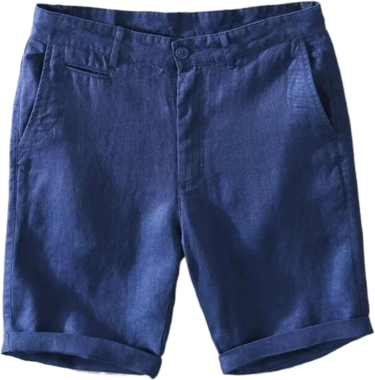 Summer Linen Casual Shorts Men Slim Solid Color Streetwear Pants
