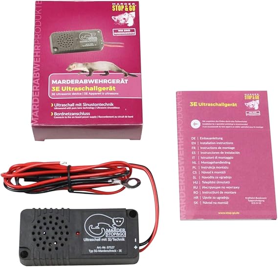 EWENYS Marderschreck Auto - Ultraschall & Blinklicht Gegen Marder & Nagetiere