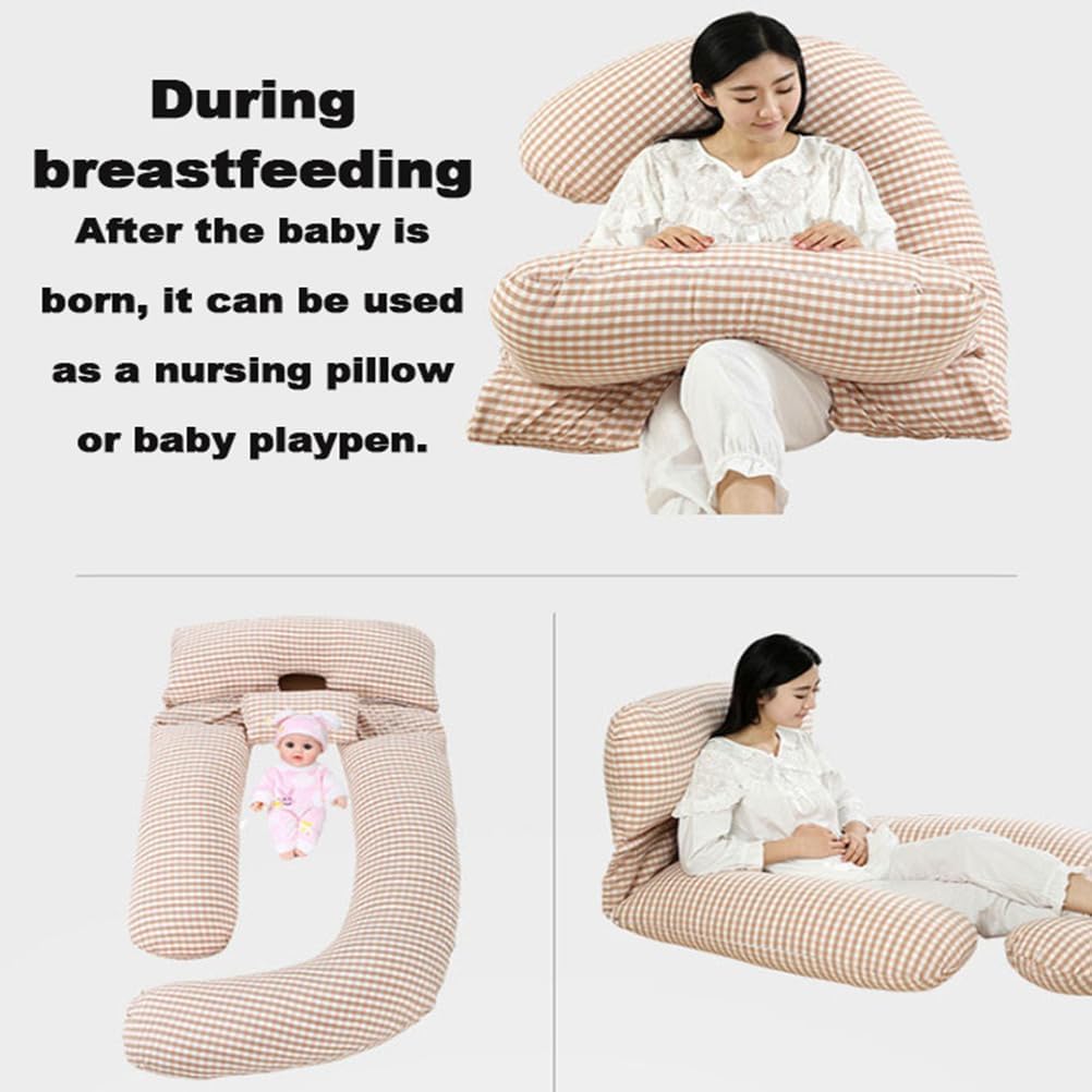 Pregnancy Pillow for Sleeping, G Shaped Full Body Pillow Pregnancy Pillows, Maternity Pillow Support for Back, HIPS, Legs for Pregnant Women, with Washable Cover,F