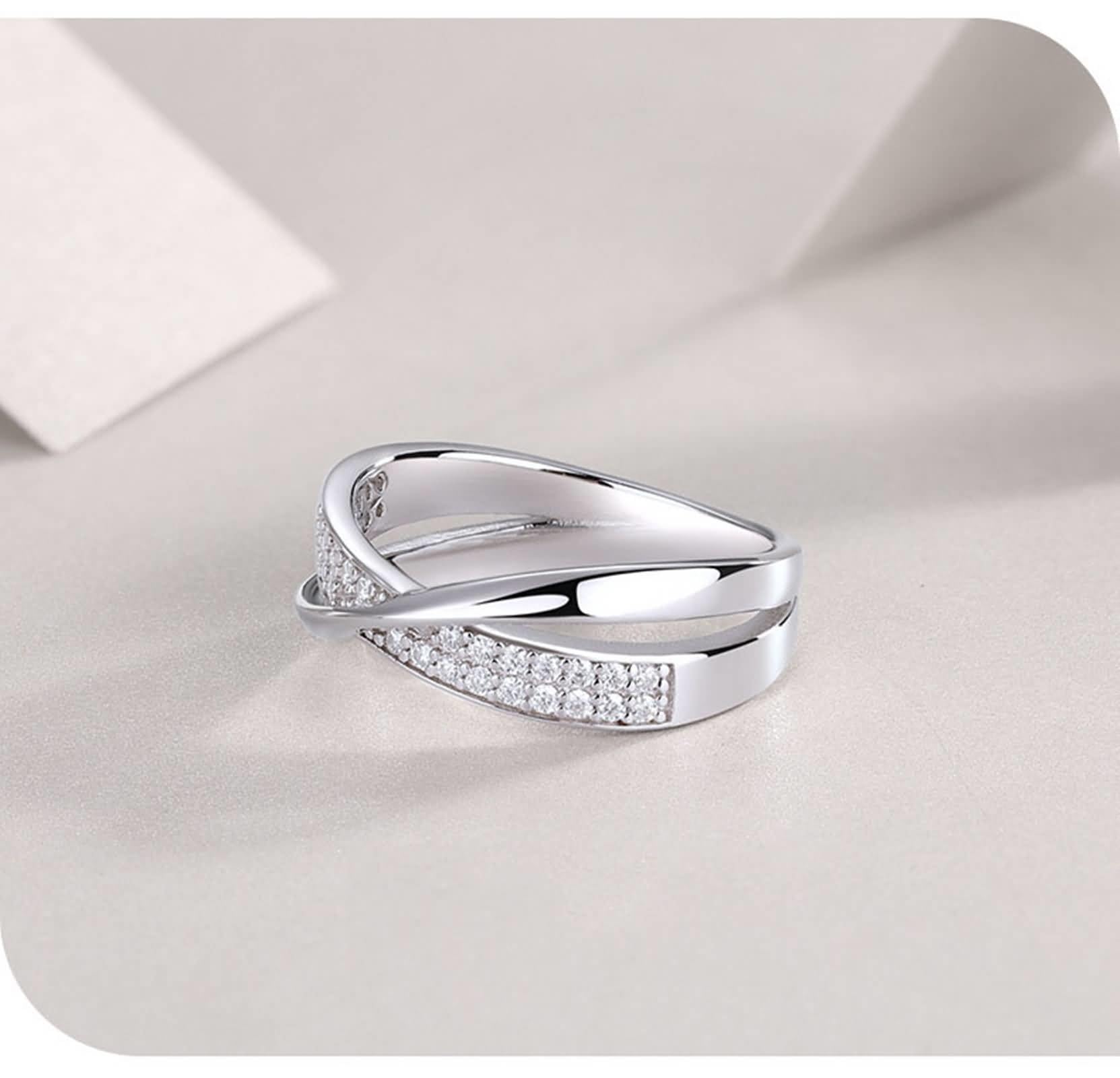 Pierścionek damski Moissanite, pierścionek zaręczynowy, białe złoto, elegancki pierścionek ślubny z prawdziwego złota
