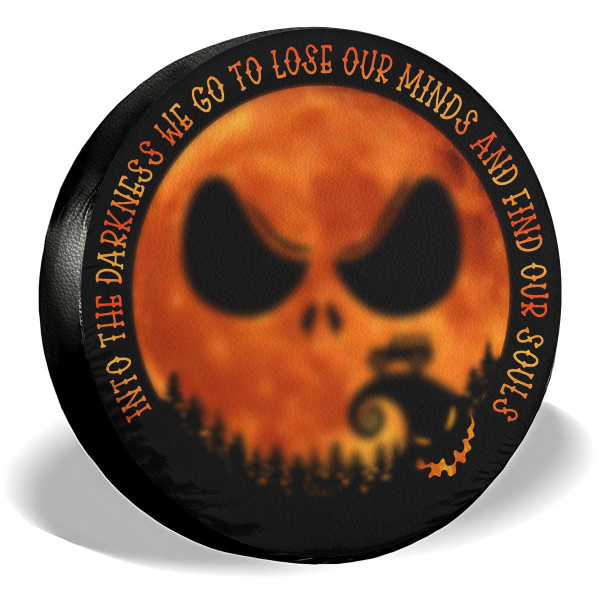 GENANY Gothic Skeleton Halloween PVC Leather Spare Tire Cover Size 14