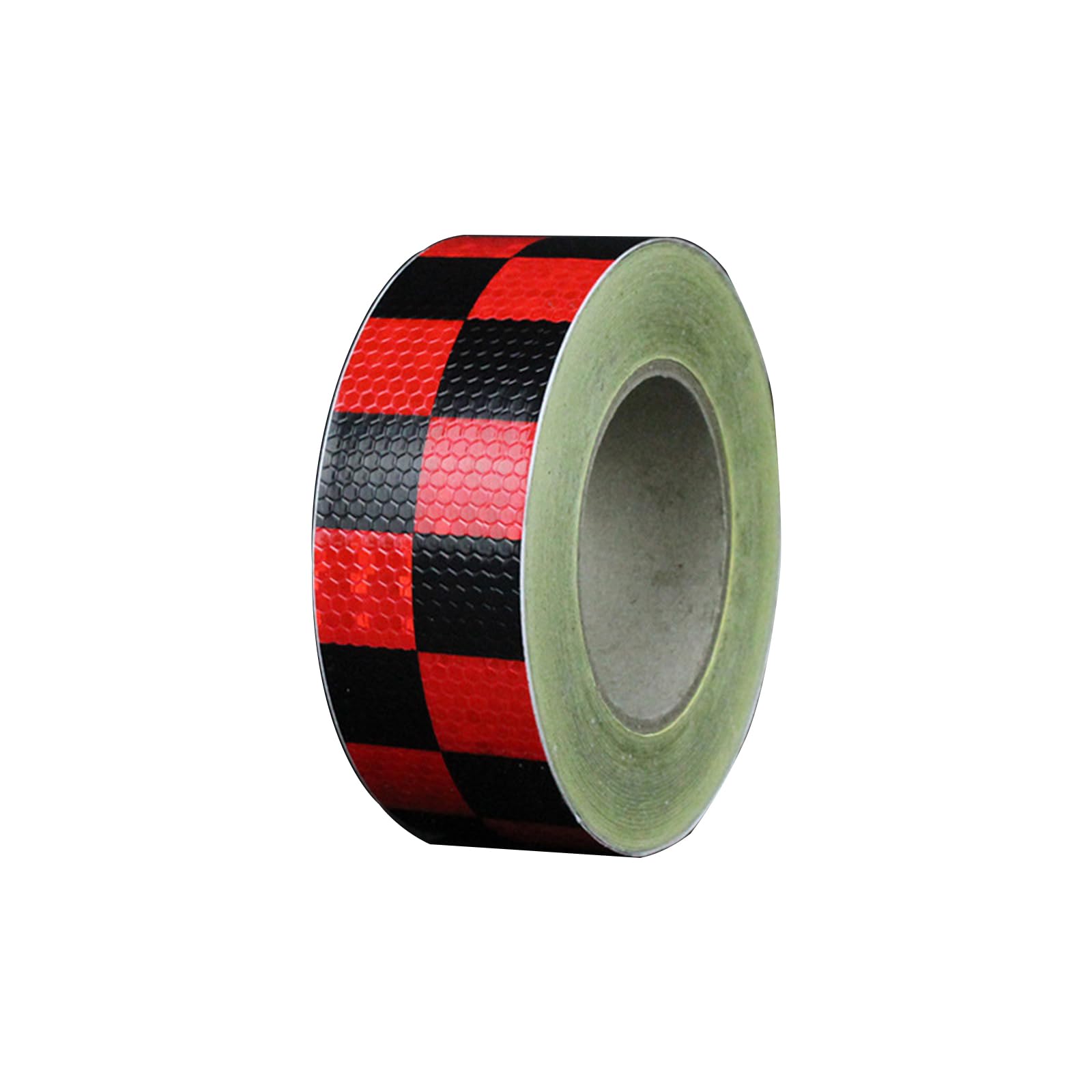 Oiujhgcds Red Black Reflective Tape, Checkered Lattice 2 Inch X148 Feet Conspicuity Adhesive Safety Tape For Vehicles Bikes Clothes Helmets Mailboxes(Red Black)