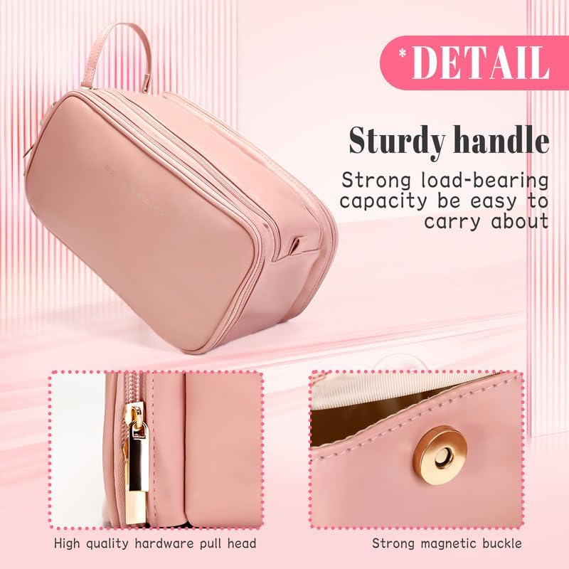 Miniatura 5 de TKOALJJ Bolsa de maquillaje de viaje, bolsas de cosméticos de gran capacidad para mujeres, bolsa de cosméticos, bolsa organizadora de maquillaje,