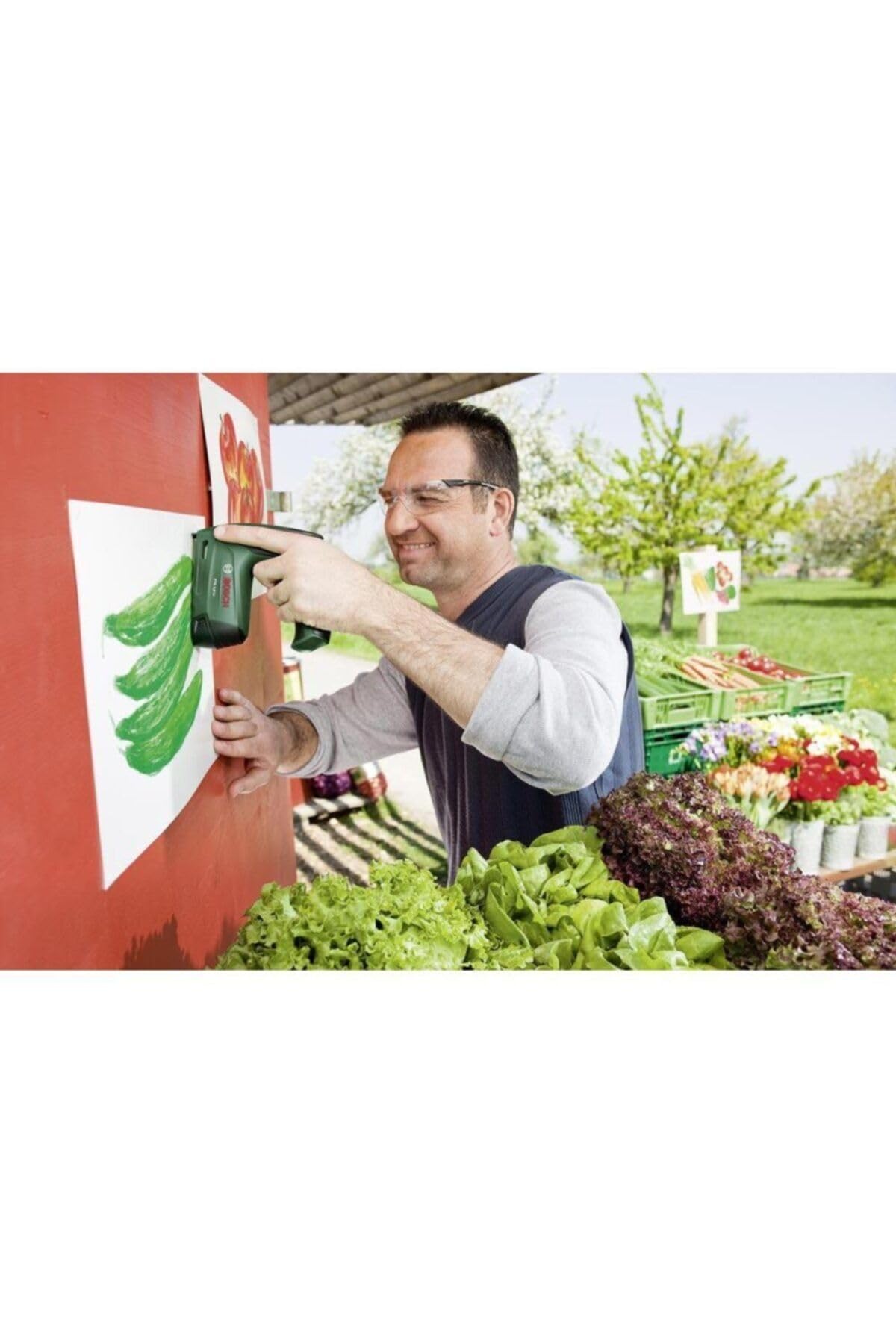 Bosch Home and Garden 603968100 PTK 3 6 LI Graffatrice a Batteria, 3.6 V, Verde