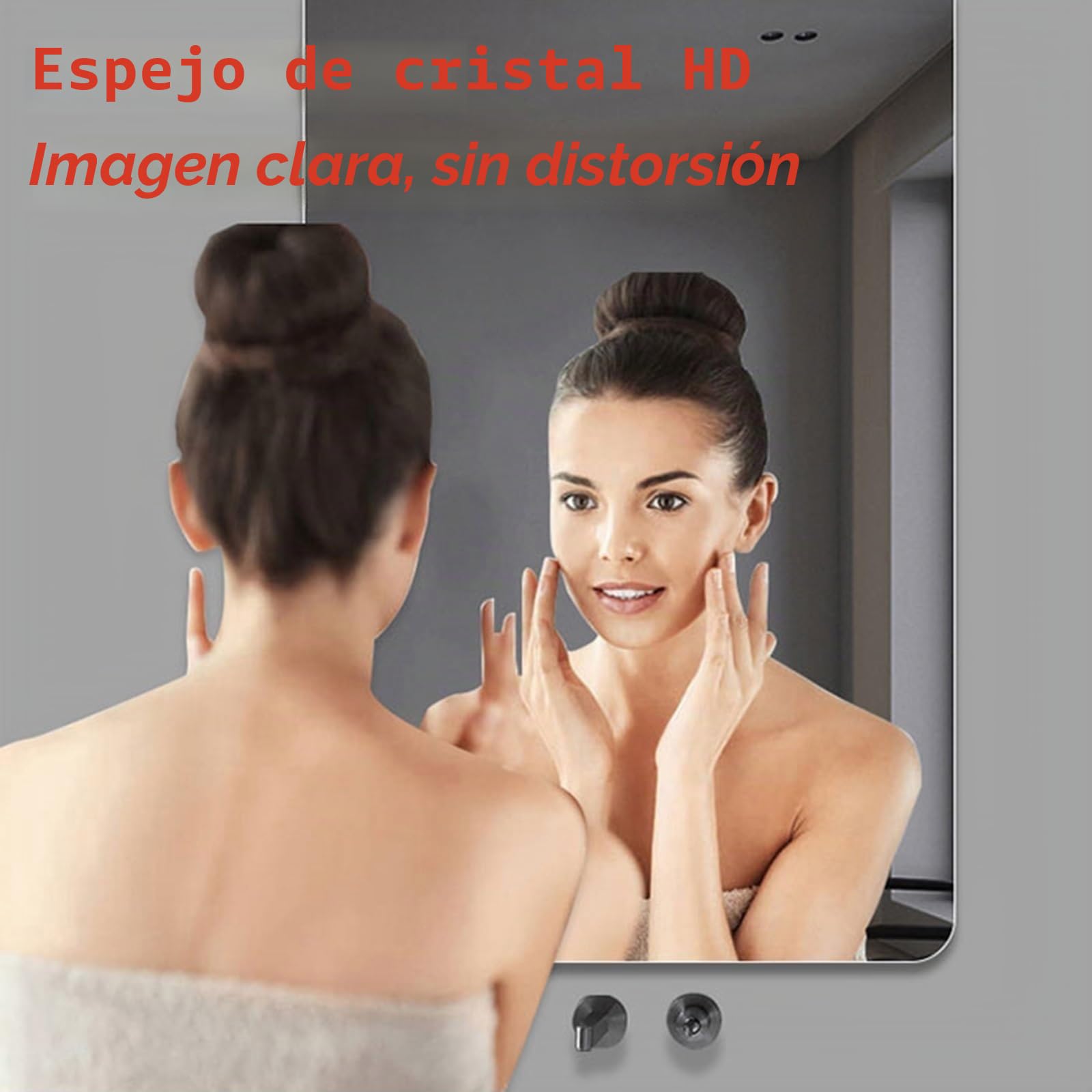 Espejo De Pared De Esquina Giratorio, Espejo De Baño Con Rotación De 360°, Espejo Decorativo Con Marco De Metal, Espejo De Maquillaje, Marco De Aluminio, HD, A Prueba De Explosiones ( Size : 40x70cm )