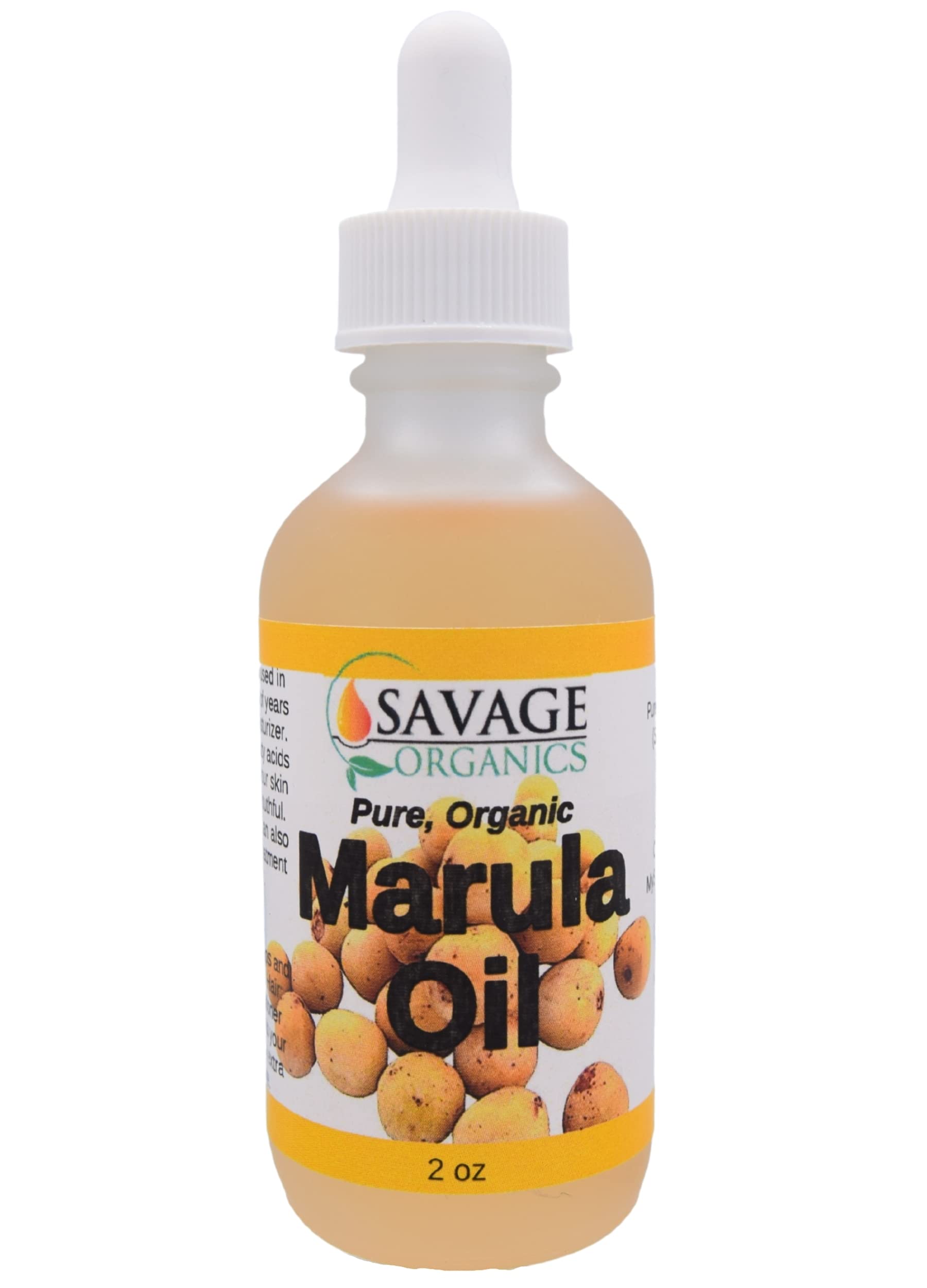 Savage Organics Marula oil – Cold Pressed Natural Facial Oil, Marula Oil for Hair, Premium Quality Face Oil 2 oz