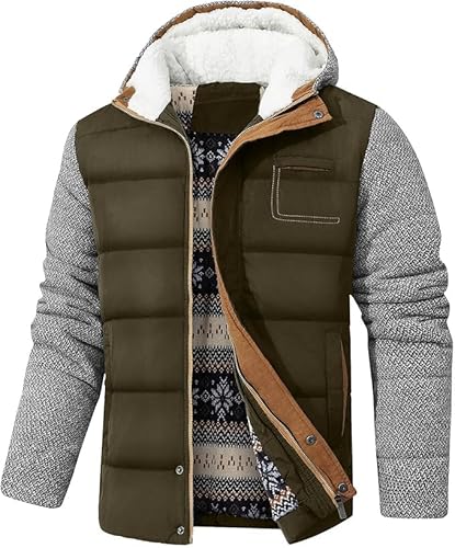 Zaitun Olivgrün Winter Puffer Fleecejacke