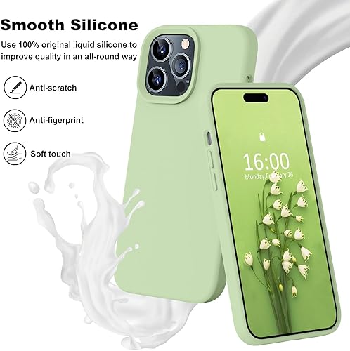 Miniatura 2 de Ktele Funda compatible con iPhone 14 Pro Max, funda de silicona líquida de grado AB, cuatro esquinas 50+ pequeñas bolsas de aire a prueba de golpes