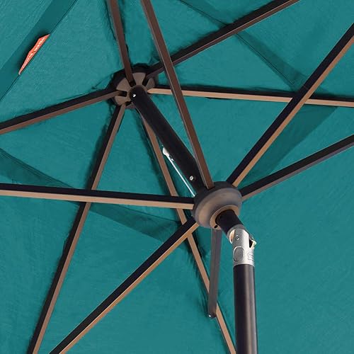 Miniatura 4 de EliteShade Sombrilla de 10 años que no se decolora, rectangular, de 10 x 6.5 pies, sombrilla de mercado para patio y mesa al aire libre con