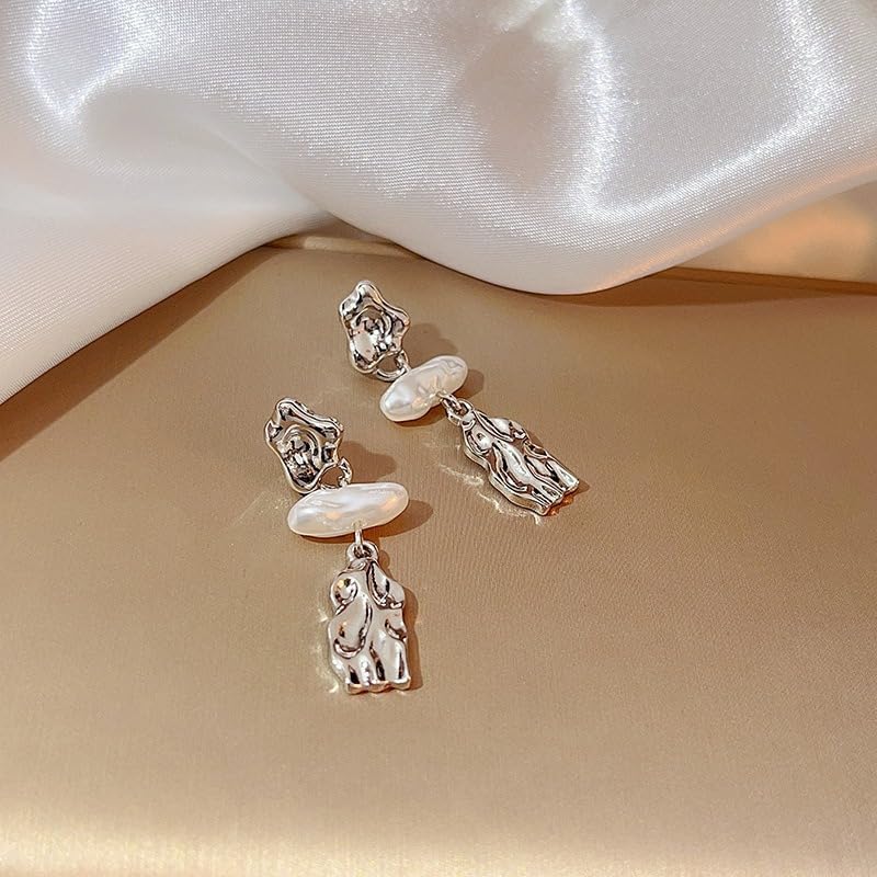 Gold Pearl Drop Earrings Gold Statement Long Baroque Pearl Earrings Wedding Prom Bridal Earrings Jewelry - Image 7