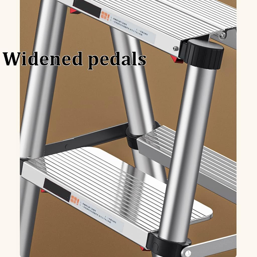 Telescoping Extension Ladder, Wide Pedal Multi-Purpose Ladder Aluminum A-Frame Telescoping Ladder Folding 5 Step Ladder with Home Ladders,150KG/330LB Capacity (Color : 5 Step Ladde