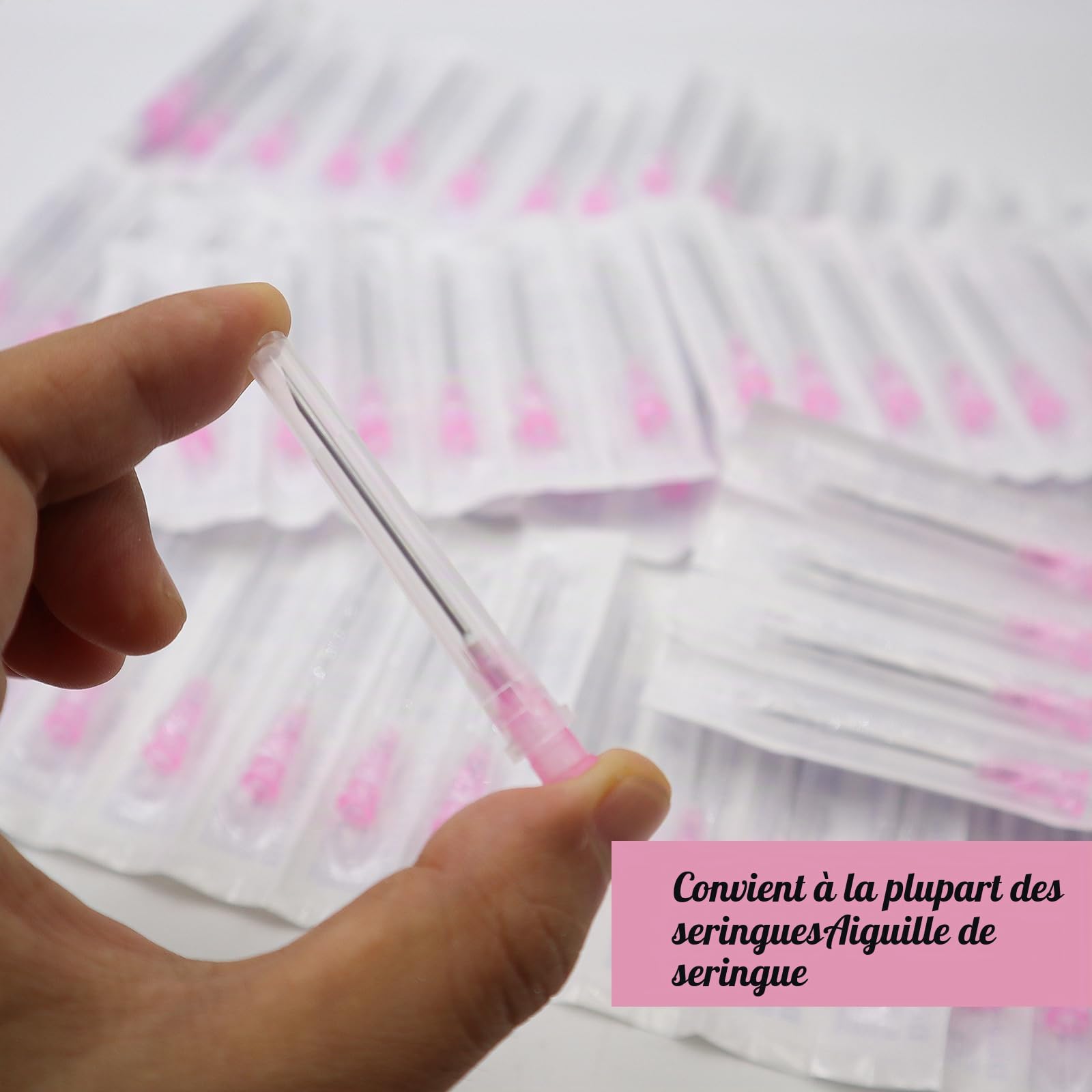 Lot de 120 Tubes de Distribution 18G(1,2x38mm) en Acier Inoxydable Emballées Individuellement pour Le Remplissage avec des Liquides Lubrifiants Colle Encre d'imprimante Bricolage Loisirs-Rose