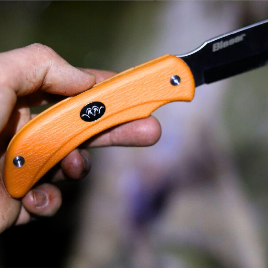 Blaser Ultimate Jagd Messer | Jagdmesser mit Drop-Point Klinge & Aufreißhaken | Full-Tang Konstruktion aus 440C Stahl | G10 Griff & Kydex-Scheide | 10 cm Klinge