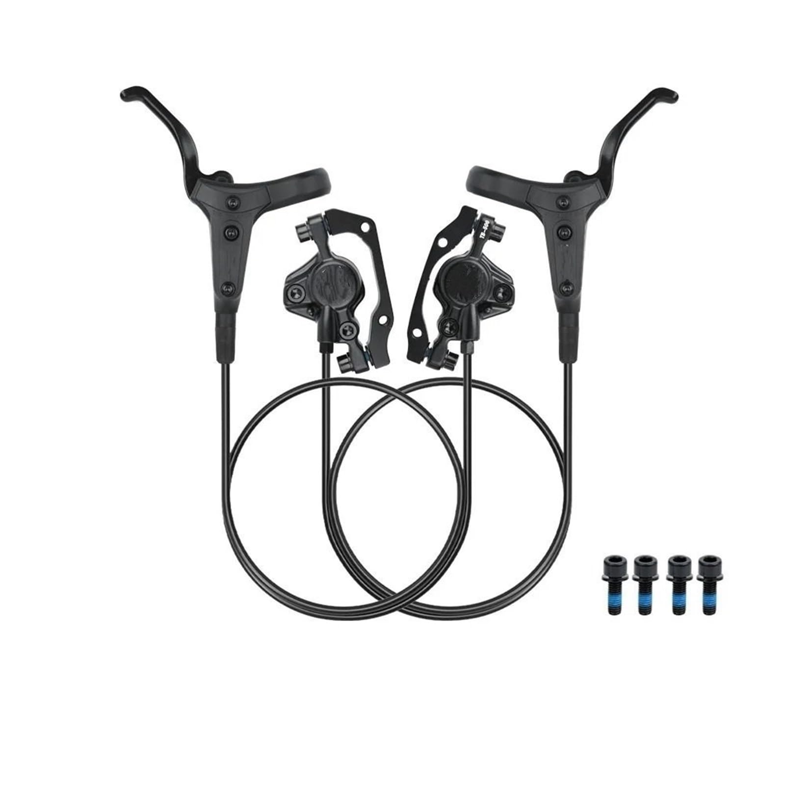 Bicicletas Freno de Tambor Trasero MTB Freno de Disco hidráulico 2 pistones Ligero XC Trail Pinzas Pastillas Presión de Aceite Rotor Manillar Puño Corto