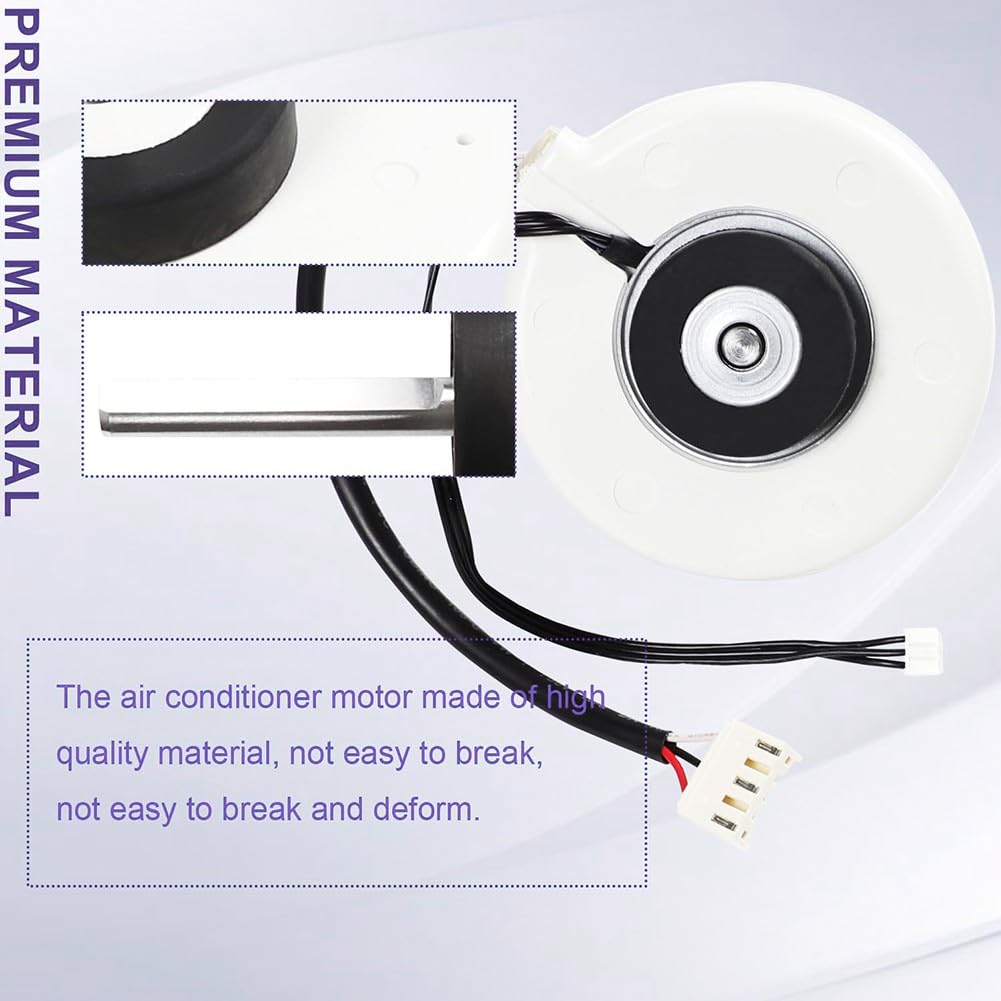 QOXEZY Motor de ventilador CC sin escobillas RPG20B (RPG20D-19) 208-230 V para condensador de aire acondicionado Midea YKFG-20-4-10L, 20 W de alta eficiencia IE4, rodamiento de bolas dual, 2850±5% RPM