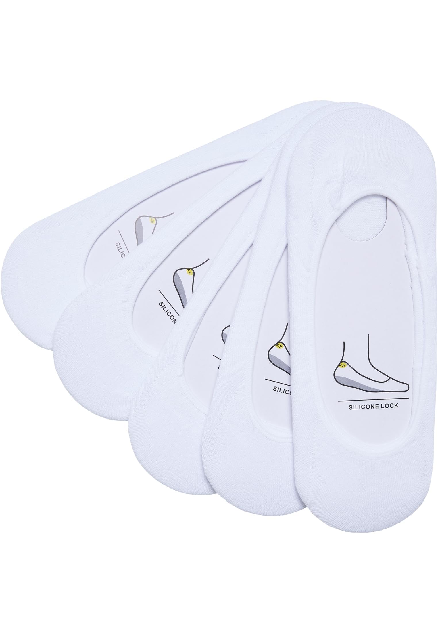 Urban Classics Unisex Blanc Football Socks Urban Classic Invisibles (X5)