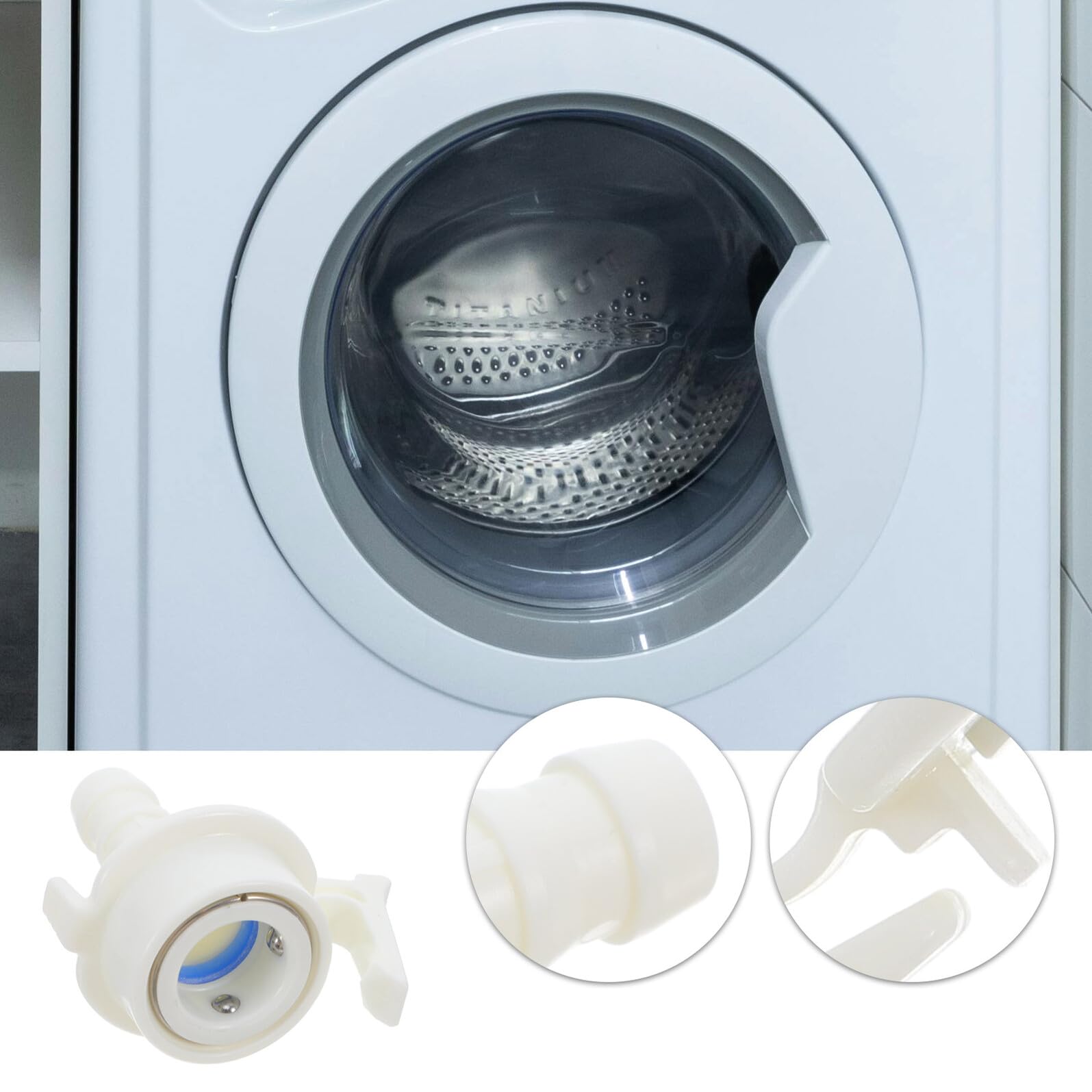 KOMBIUDA Adaptateur Raccord Tuyau Machine à Laver Diamètre Connecteur Robuste Étanche Extension Flexible pour Raccordement Eau Lave-linge