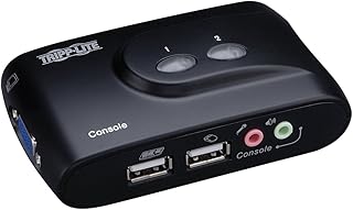 Tripp Lite Desktop Compact KVM Switch 2-Port, USB + Audio & Cable Kit (B004-VUA2-K-R)