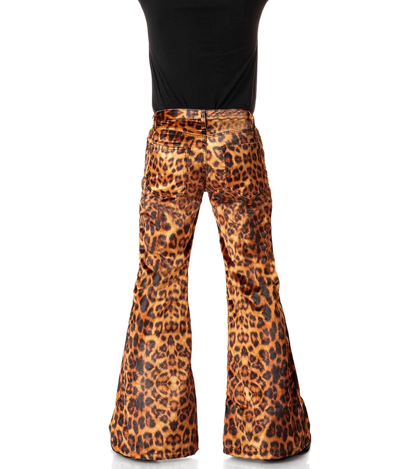 Image of Men's Velvet Relaxed Vintage 60s 70s Bell Bottom Stretch Fit Classic Comfort Flared Flares Retro Leg Disco Pants