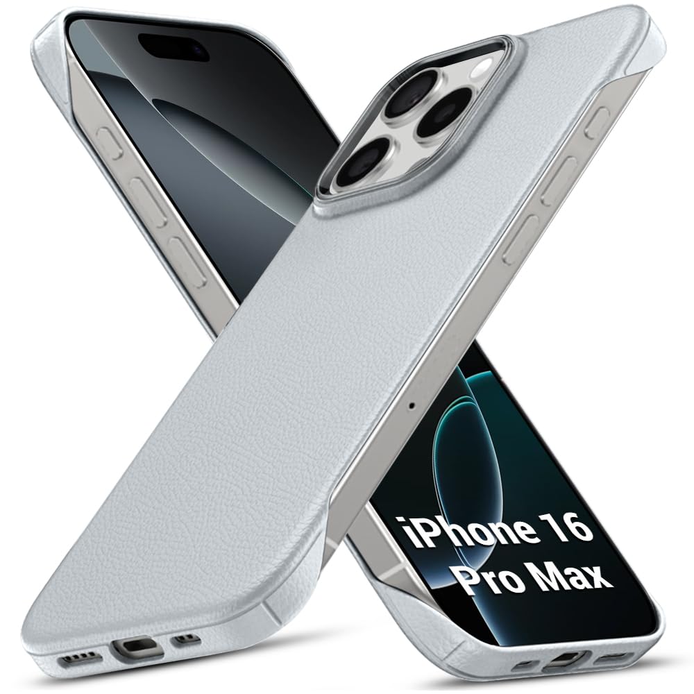 TheGiftKart Hybrid Ultimate Slim Back Case Cover for iPhone 17 Pro | Lightweight Profile | Hard Back Case Cover for iPhone 17 Pro (PC & TPU, Metal Camera Ring, Leather Texture Finish, Grey) — Amazon image 13