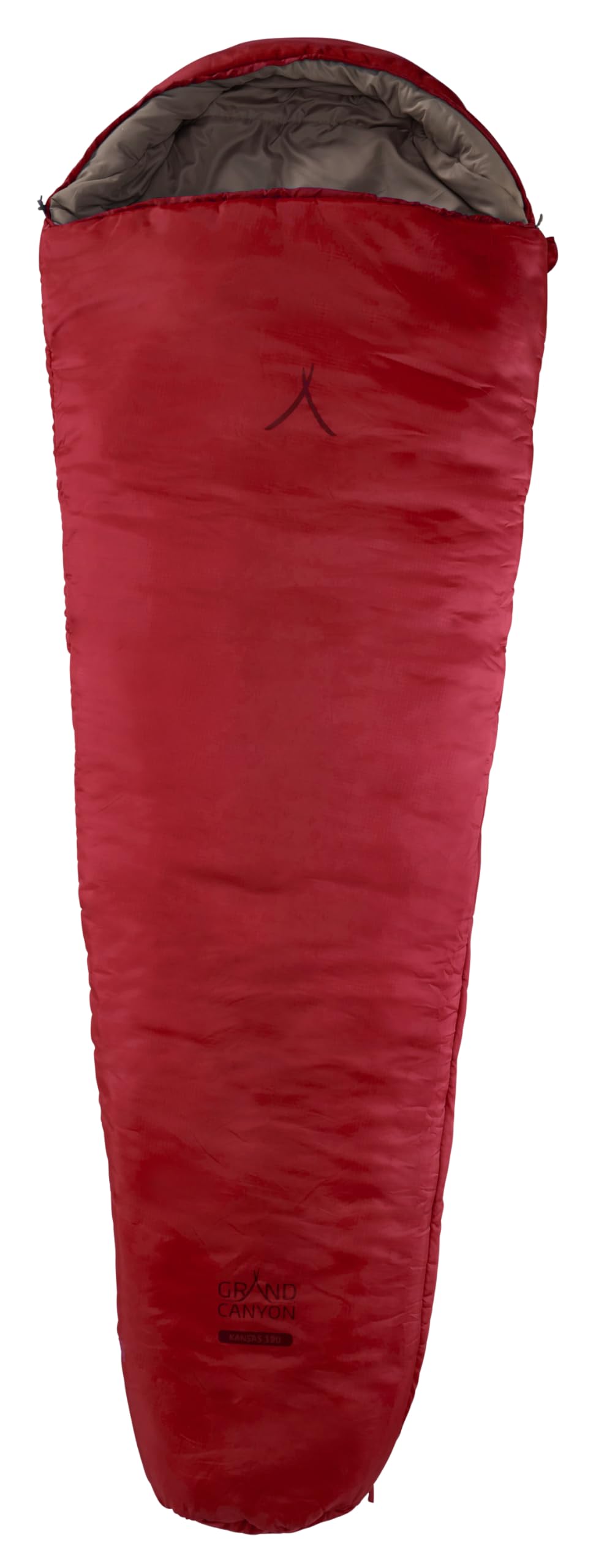 Grand Canyon Unisex – śpiwór dla dorosłych "Kansas 190", czerwony Dahlia, 210 x 80 cm