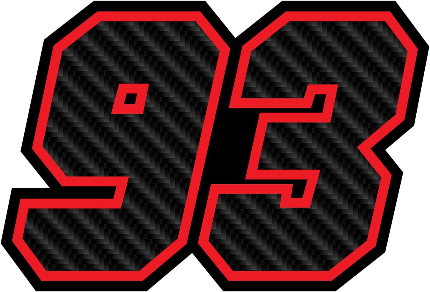 MC MOTOPARTS Custom Magnetic Racing Numbers – Carbon Fiber Style (Reusable) – High-Grip Magnet for Autocross, Track Day, SCCA & AutoX – Removable Car Door Decal (3–16 Inch)