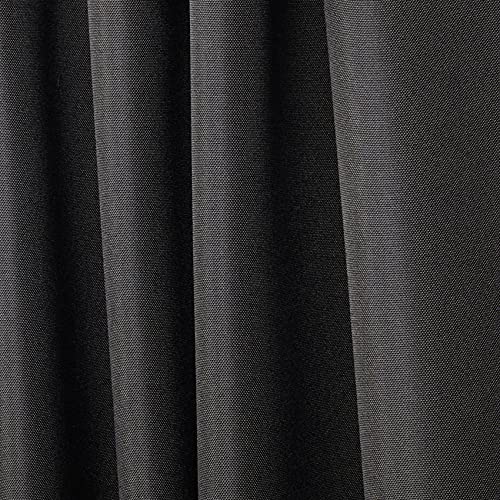 Exclusive Home Cabana Solid Indoor/Outdoor Light Filtering Hook-and-Loop Tab Top Curtain Panel Pair, 54"x108", Charcoal - Image 2