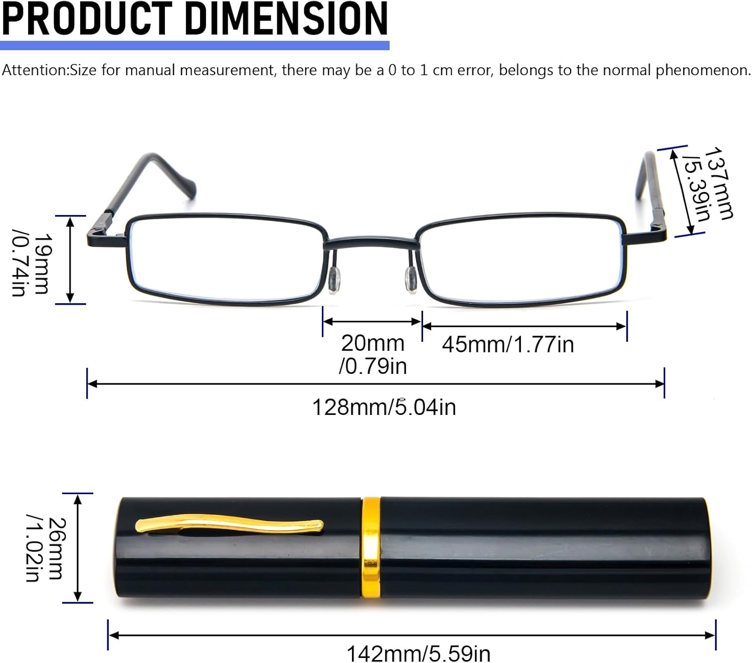 REAVEE 5 Pack Portable Slim Reading Glasses for Men Women, Computer Blue Light Blocking with Small Pocket Compact Pen Case - Image 6