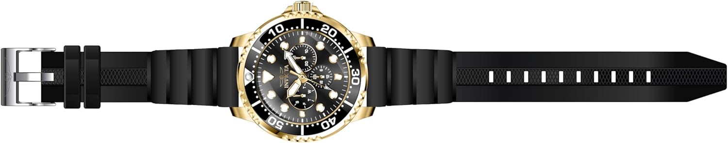 Invicta Pro Diver Men 48mm Stainless Steel Gold Black dial VH63 Quartz - Image 3
