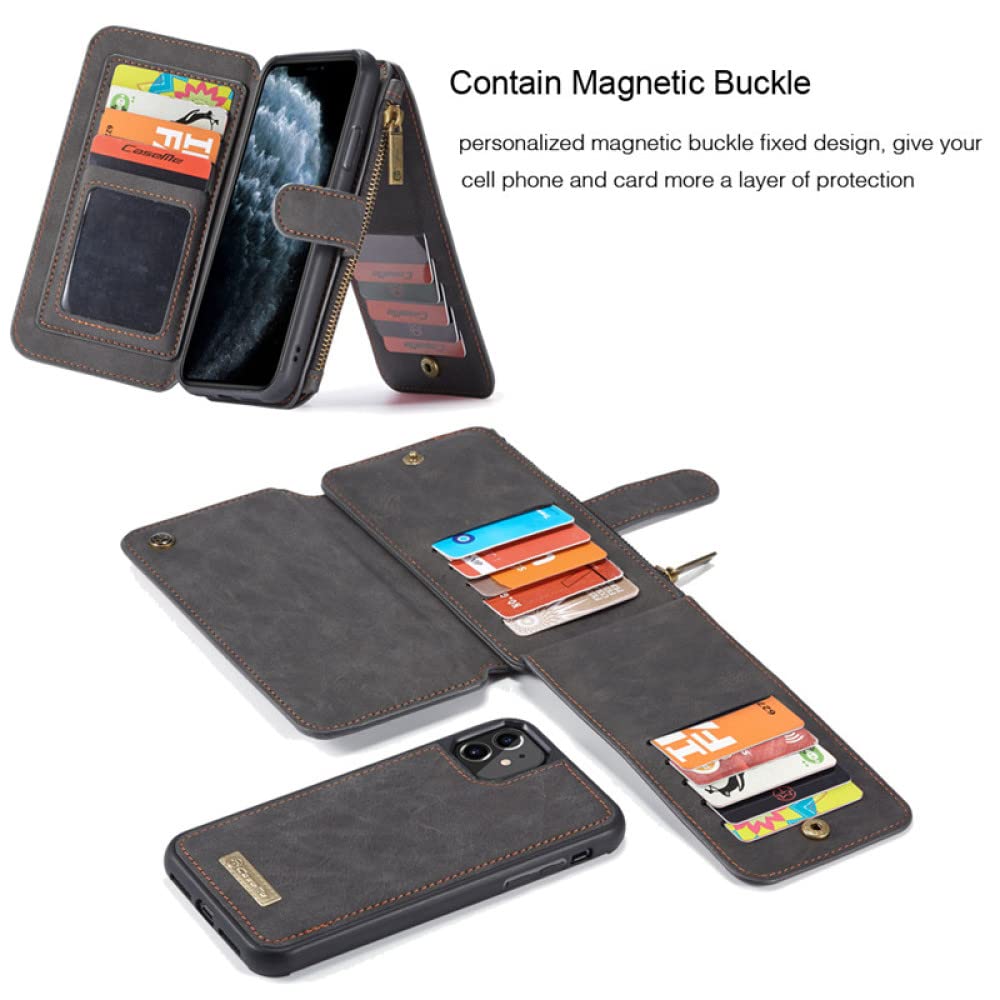 Retro Wallet Case Coque para iPhone 12 13 11 Pro XS MAX XR X Funda de Cuero con Tapa para iPhone SE 2020 8 7 6 6S Plus 5 Bag Etui Funda, Auburn, para iPhone SE 2020 (4.7)